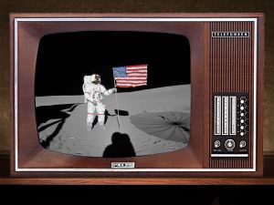 Mondlandung 1961, Ansicht auf dem Fernseher
