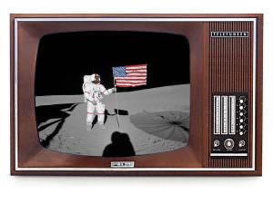 Mondlandung 1961, Ansicht auf dem Fernseher